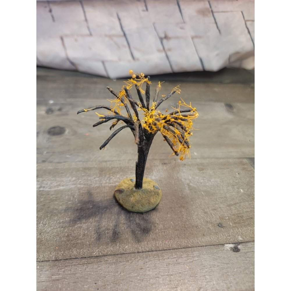 Lemax mini Tree willow fall autumn Village accessory Orange
